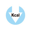 © MD_01 - Calories reduction icon. Low kilocalories graphics sign. Kcal reduction isolated symbol