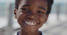 African American Boy Smiling Portrait