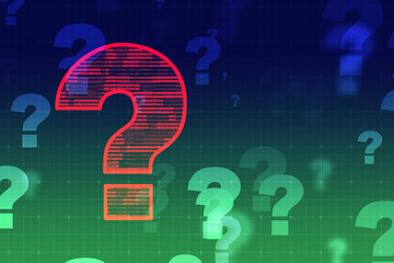 Poster - 2d rendering question mark 