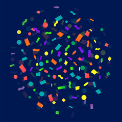 Wall Mural - Colorful Explosion of Confetti. Vector illustration. Flat design elements.