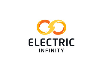 Poster - Loop, limitless, electric infinity logo design template inspiration