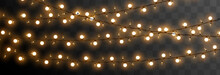 Vector Christmas Garland On An Isolated Transparent Background. Light, Light Garland PNG, Christmas Decoration.