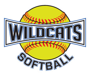 Canvas Print - Wildcats Softball Graphic is a sports design which includes a softball and text and is perfect for your school or team. Great for Wildcats t-shirts, mugs and other products.