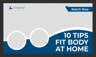 Editable Creative corporate social media web banner and youtube thumbnail template | Youtube live stream video thumbnail for marketing agency | video thumbnail | Youtube thumbnail