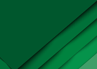 Poster - Abstract modern green line paper cut background