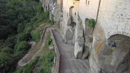 Wall Mural - Panoramic view of Vitorchiano in the late afternoon. Lazio, central Italy.