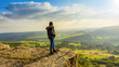 © Leigh - Person in the Mountains - On the Edge. Peak District, Curbar Edge