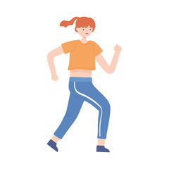 Sticker - sporty girl running