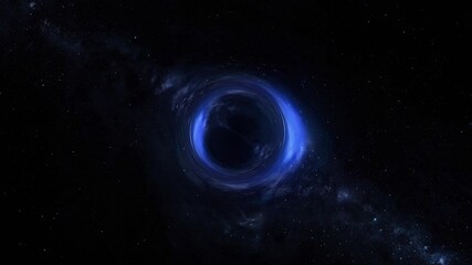 Wall Mural - An animated simulation of a black hole traveling in space.	