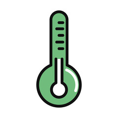 Canvas Print - green thermometer measure