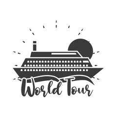 Poster - world tour in boat