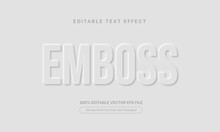 3D Embossed Text Effect White, Editable Text Effect Style