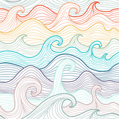 Papier Peint - Abstract Sea Background. Seamless Pattern for your design