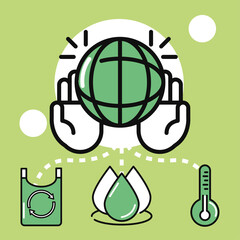 Poster - environmentally and sustainable icons