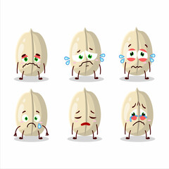 Sticker - Peanut Seed cartoon character with sad expression