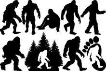 Bigfoot SVG Cut Files | Bigfoot Silhouette | Yeti Bigfoot Svg | Bigfoot With Tree Svg | Bigfoot Bundle