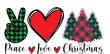 © MD - peace love Christmas sublimation design