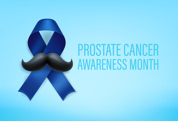 Aufkleber - Prostate cancer awareness blue silk ribbon