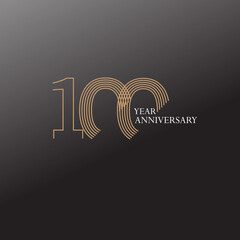 100 year anniversary celebration vector design template illustration