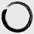 Black Enso Zen Circle Vector  Art Brush Icon