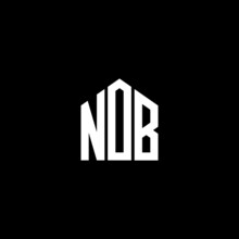NOB Letter Logo Design On Black Background. NOB Creative Initials Letter Logo Concept. NOB Letter Design. 