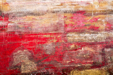 Wall Mural - abstrakt gemalt Farbe rot Kunst hintergrund Wand