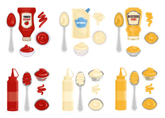 Poster - Sauce Kitchenware Realistic Composition