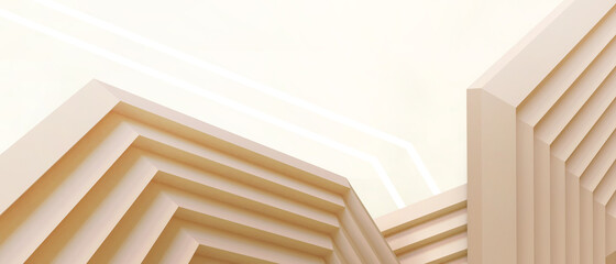 Aufkleber - Creative idea. Abstract Background Geometric shapes futuristic for Arrows success and Different for design on yellow. Copy Space,banner,website- 3d Rendering