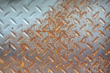 Wall Mural - Old metal surface with rust texture background.