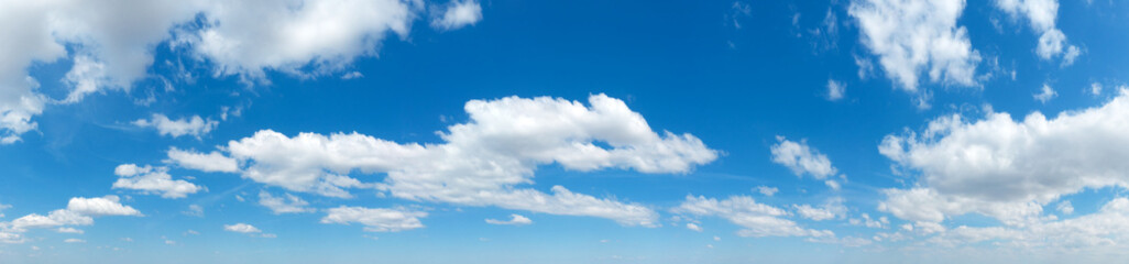 Wall Mural - blue sky background with tiny clouds. panorama background