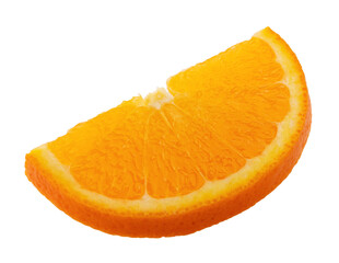 Wall Mural - Orange fruit slice isolated on white background