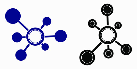 Fototapete - New vector concept network icon. Connecting people. Network configuration.Transfer of information. Vector icon.