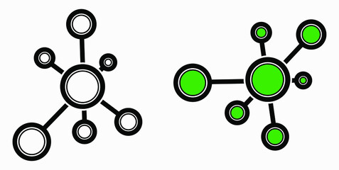 Fototapete - New vector concept network icon. Connecting people. Network configuration.Transfer of information. Vector icon.