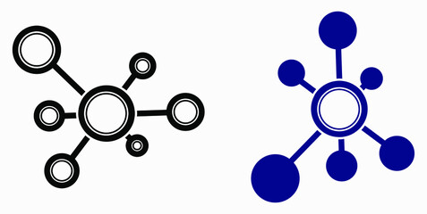 Fototapete - New vector concept network icon. Connecting people. Network configuration.Transfer of information. Vector icon.
