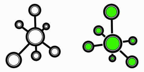 Fototapete - New vector concept network icon. Connecting people. Network configuration.Transfer of information. Vector icon.