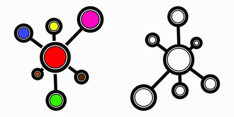 Fototapete - New vector concept network icon. Connecting people. Network configuration.Transfer of information. Vector icon.