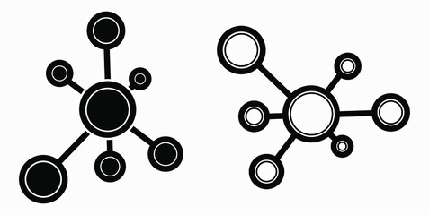 Fototapete - New vector concept network icon. Connecting people. Network configuration.Transfer of information. Vector icon.