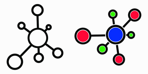 Fototapete - New vector concept network icon. Connecting people. Network configuration.Transfer of information. Vector icon.