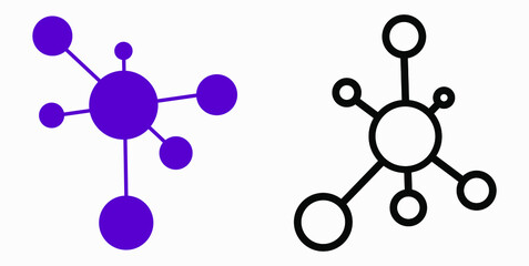 Fototapete - New vector concept network icon. Connecting people. Network configuration.Transfer of information. Vector icon.