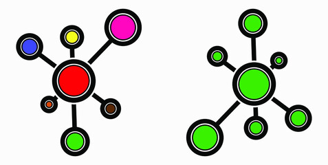 Fototapete - New vector concept network icon. Connecting people. Network configuration.Transfer of information. Vector icon.