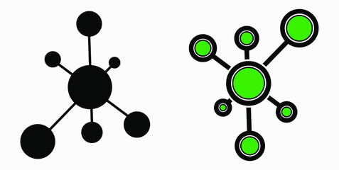 Fototapete - New vector concept network icon. Connecting people. Network configuration.Transfer of information. Vector icon.