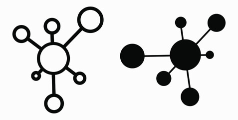 Fototapete - New vector concept network icon. Connecting people. Network configuration.Transfer of information. Vector icon.