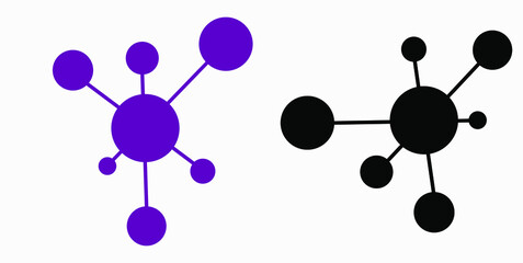 Fototapete - New vector concept network icon. Connecting people. Network configuration.Transfer of information. Vector icon.
