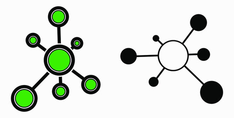 Fototapete - New vector concept network icon. Connecting people. Network configuration.Transfer of information. Vector icon.