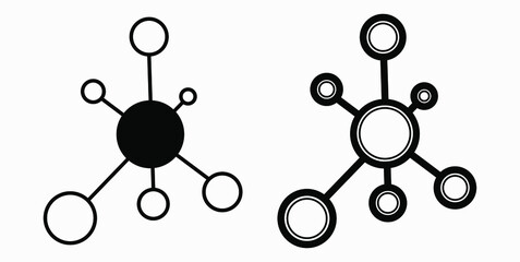 Fototapete - New vector concept network icon. Connecting people. Network configuration.Transfer of information. Vector icon.