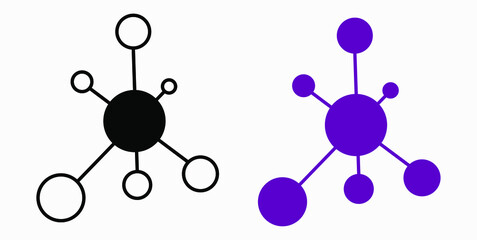 Fototapete - New vector concept network icon. Connecting people. Network configuration.Transfer of information. Vector icon.