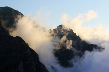 Wall Mural - The clouds, mountain and cloudy scape, Georgia