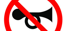 Caution Warning No Claxon Zone Or Do No Honking Stop Halt Allowed Area Don't Honk Or Dont Horn Signs Vector Traffic Sign Forbidden Horns Or Klaxon Forbid Trumpet Prohibition Or Prohibited No Ban Icons