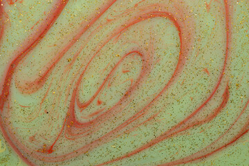 Sticker - Closeup shot of a fluid art