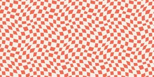 Seamless Geometric Pattern With Woven And Distorted Checkers